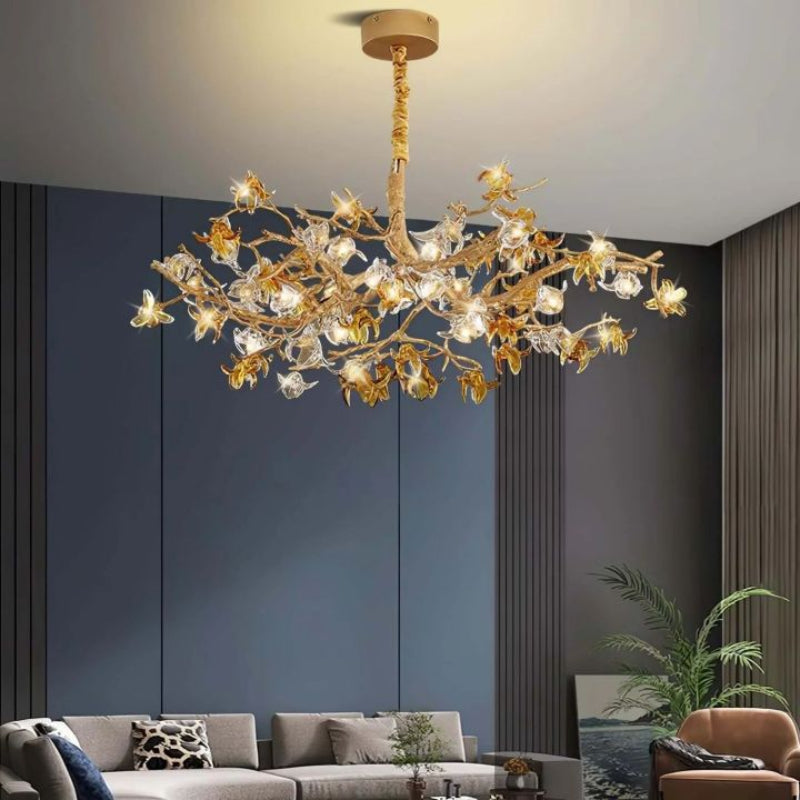 Aosta Brass Branch Chandelier -kimoylights