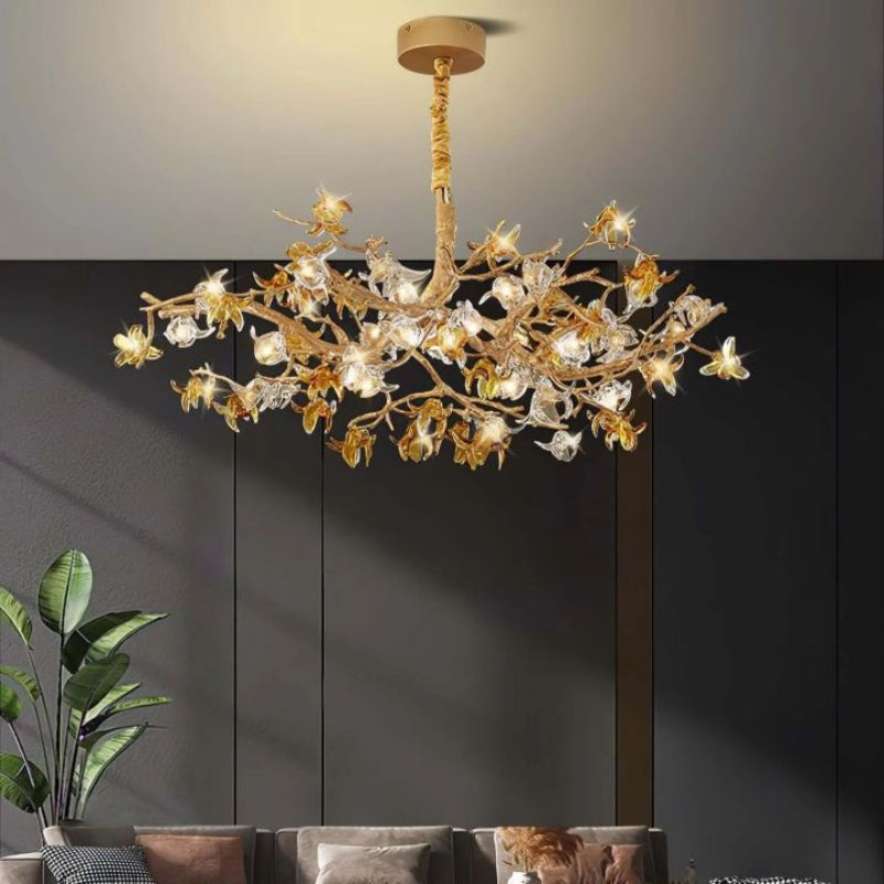 Aosta Brass Branch Chandelier  -kimoylights