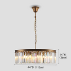 1920s Olion 1-Tier Crystal Round Chandelier