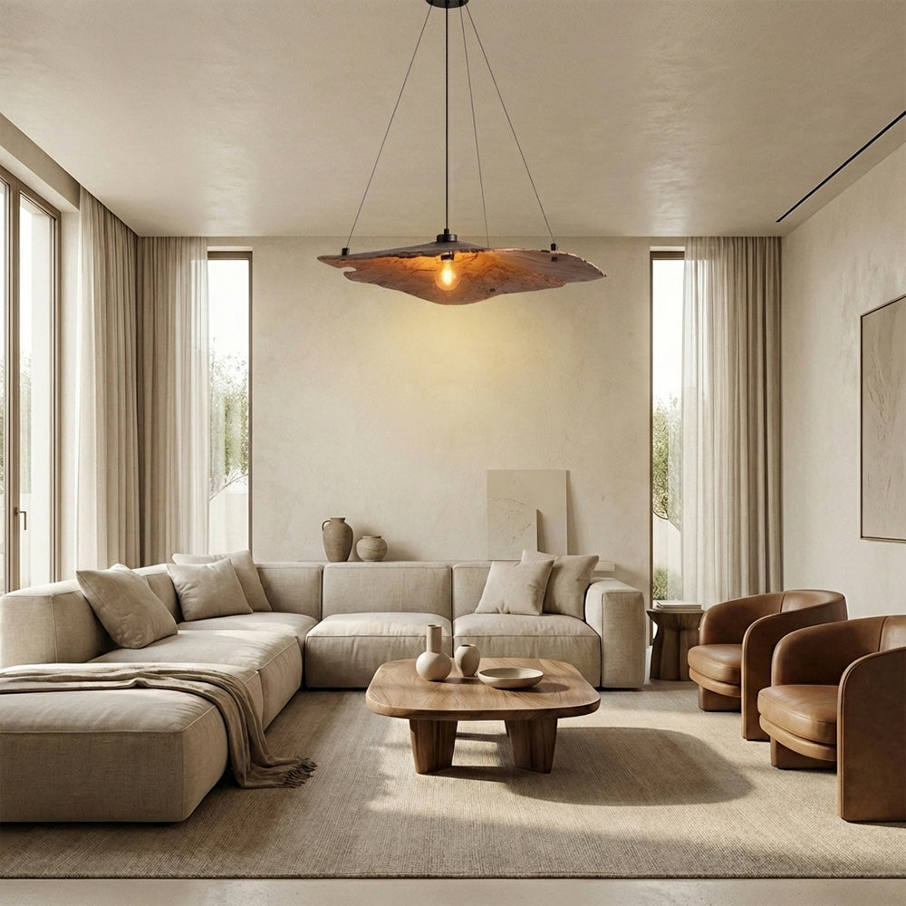 Arris Live-Edge Wood Chandelier