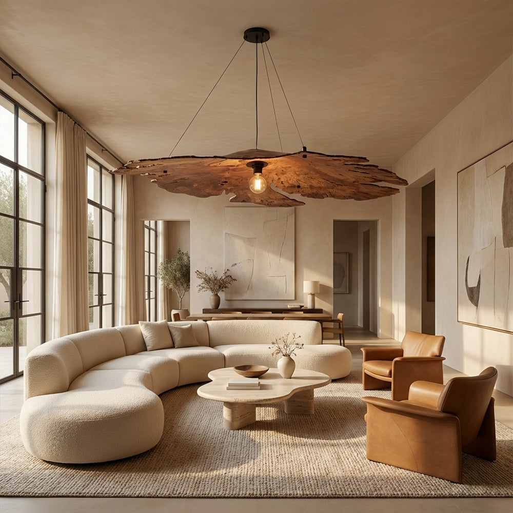 Arris Live-Edge Wood Chandelier