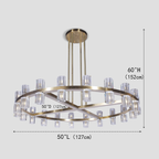 Niko Wine-glass 1-Tier Round Chandelier 50”