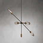 Arrow Bronze Glass Chandelier