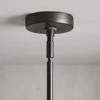 Arrow Bronze Glass Chandelier