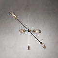 Arrow Bronze Glass Chandelier