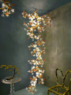 Art Flower Staircase Long Branch Chandelier  -kimoylights