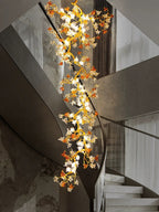 Art Flower Staircase Long Branch Chandelier - kimoylights