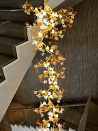 Art Flower Staircase Long Branch Chandelier - kimoylights