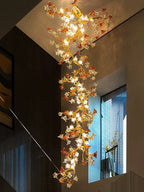 Art Flower Staircase Long Branch Chandelier -kimoylights