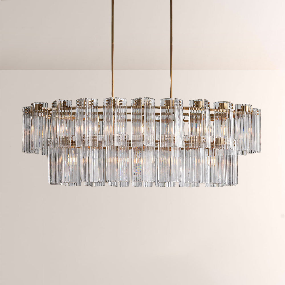 Art Glass Delsia Linear Chandelier