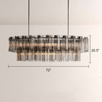 Art Glass Delsia Linear Chandelier
