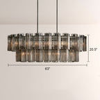 Art Glass Delsia Linear Chandelier
