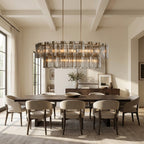 Art Glass Delsia Linear Chandelier