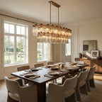 Art Glass Delsia Linear Chandelier