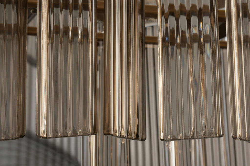 Art Glass Delsia Linear Chandelier 51.5" - kimoylights