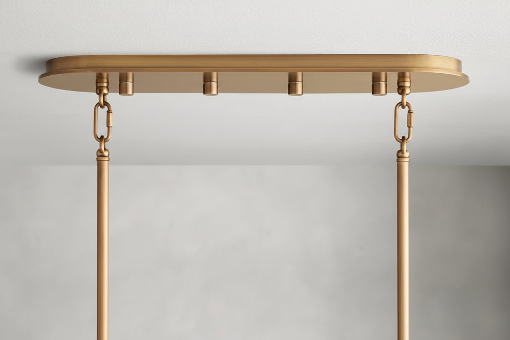 Art Glass Delsia Linear Chandelier 51.5" - kimoylights