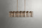 Art Glass Delsia Linear Chandelier 51.5" - kimoylights