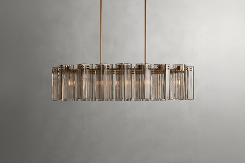 Art Glass Delsia Linear Chandelier 51.5" - kimoylights