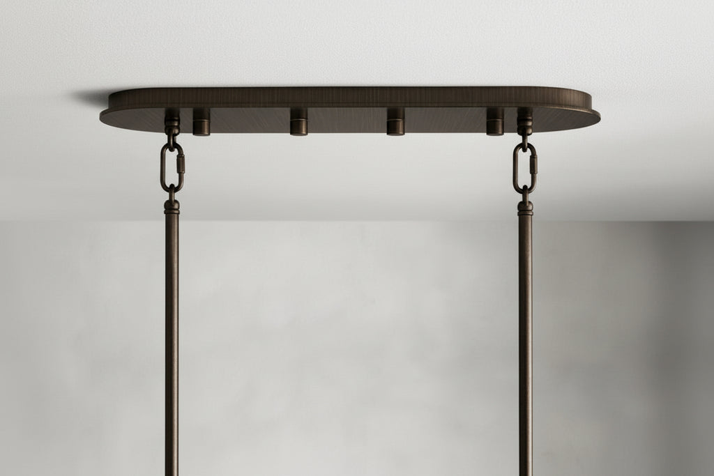 Art Glass Delsia Linear Chandelier 51.5" - kimoylights