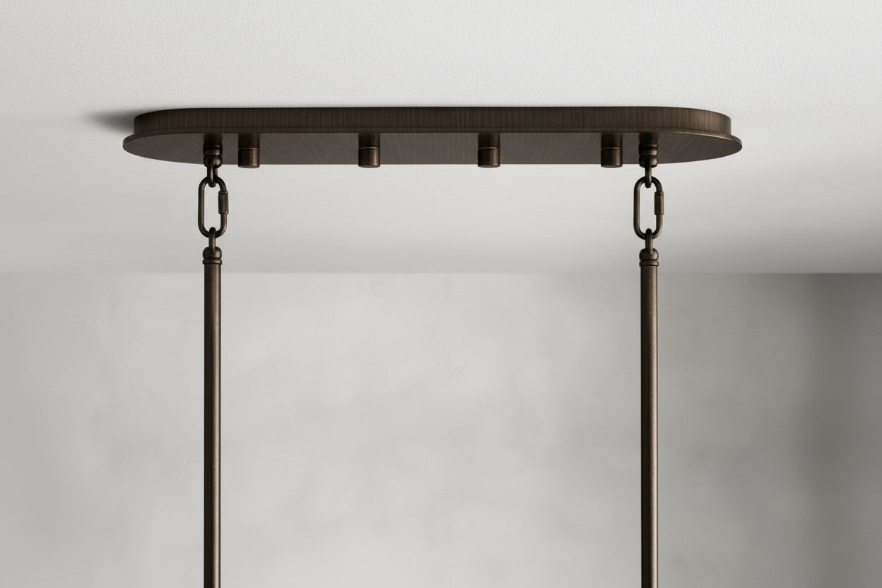 Art Glass Delsia Linear Chandelier 51.5" - kimoylights