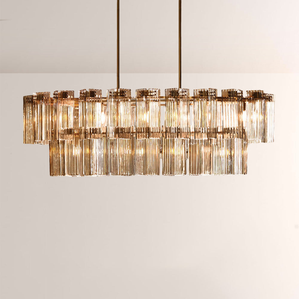 Art Glass Delsia Linear Chandelier