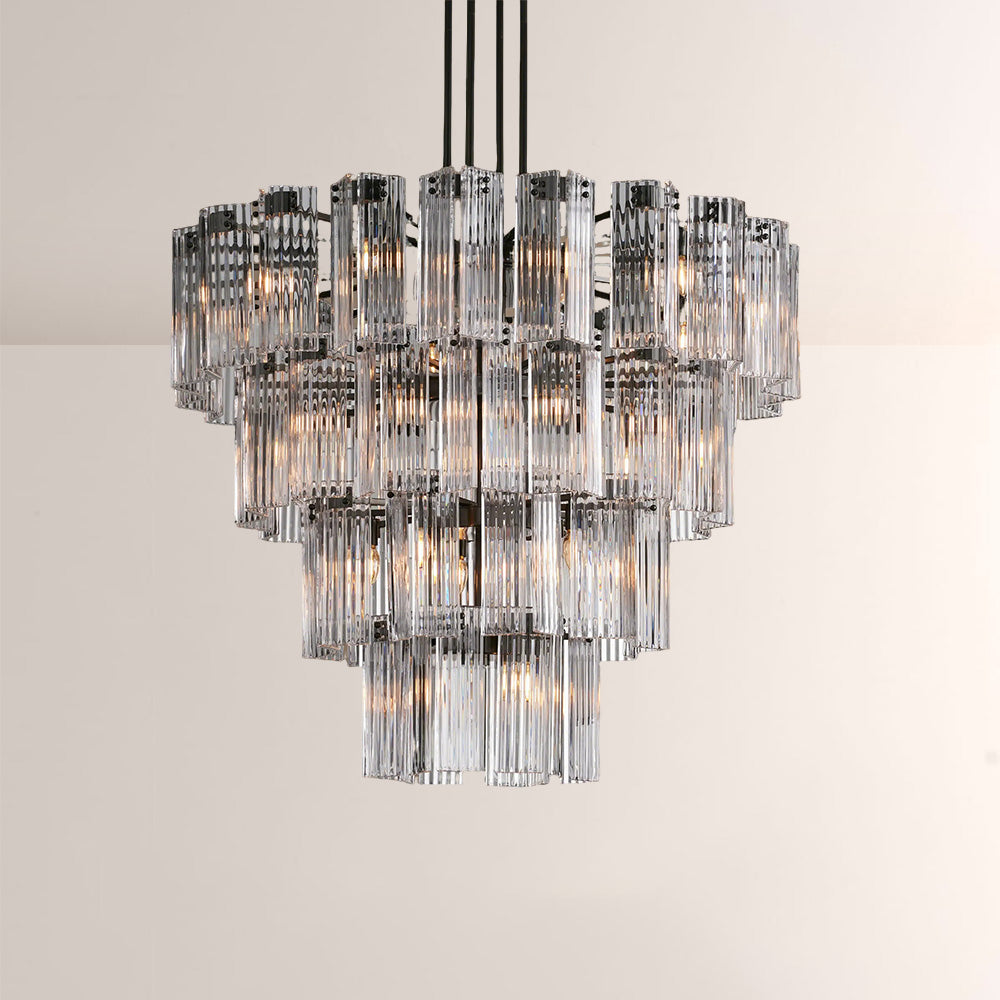 Art Glass Delsia Round Chandelier 48"