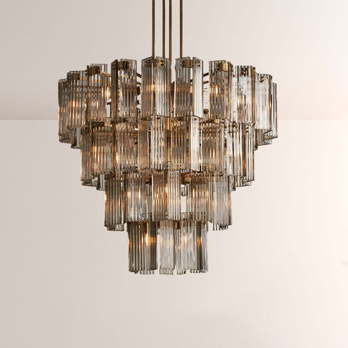 Art Glass Delsia Round Chandelier 48"