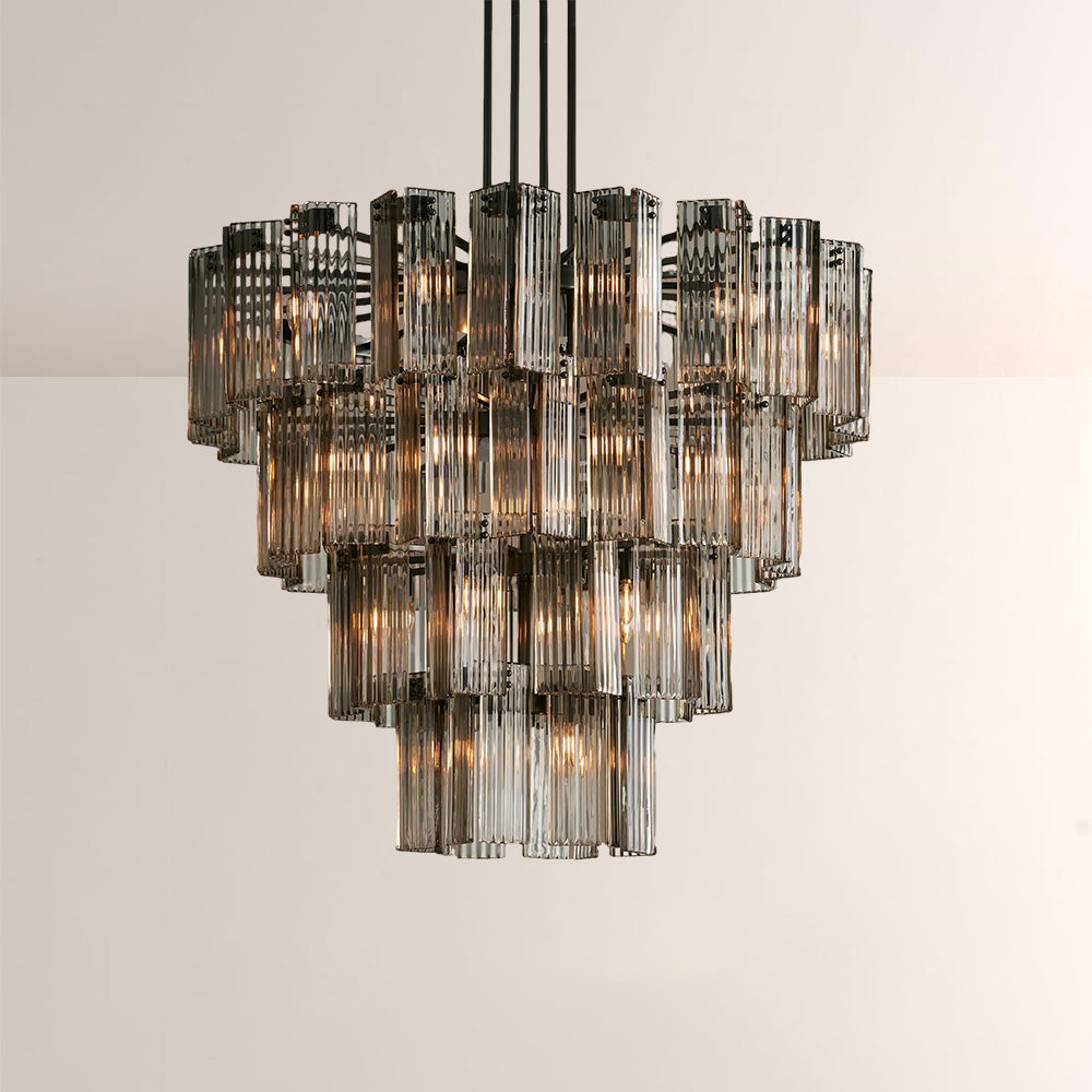 Art Glass Delsia Round Chandelier 48"