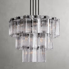 Art Glass Delsia Round Chandelier 38" - kimoylights