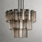 Art Glass Delsia Round Chandelier 38" - kimoylights