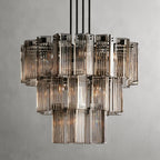 Art Glass Delsia Round Chandelier 38" - kimoylights
