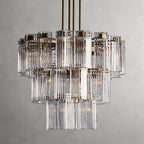 Art Glass Delsia Round Chandelier 38" - kimoylights