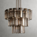 Art Glass Delsia Round Chandelier 38" - kimoylights
