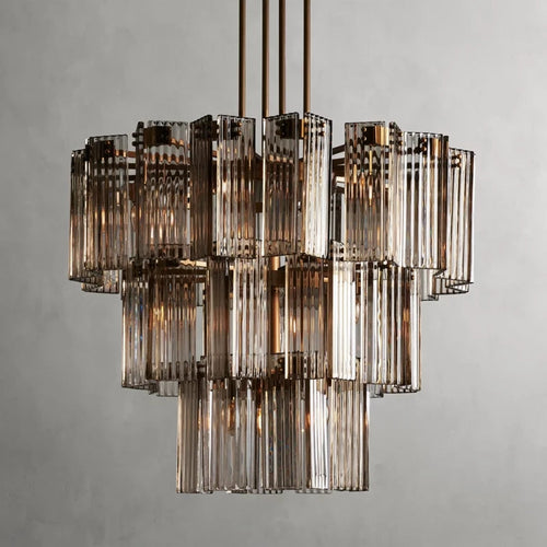 Art Glass Delsia Round Chandelier 38" - kimoylights