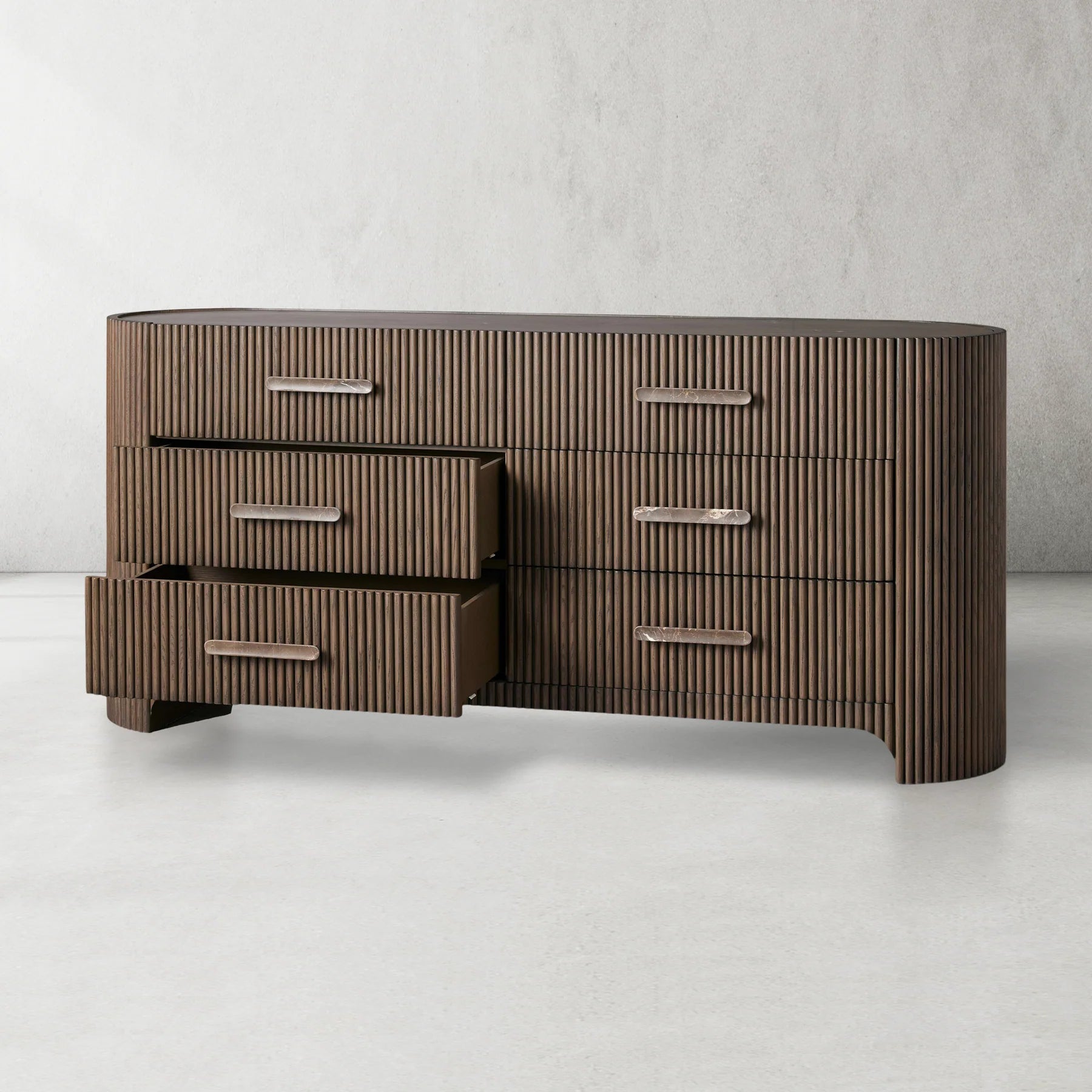 Aston Fluted 6-Drawer Dresser
