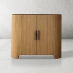 Aston Fluted Demilune Accent Cabinet