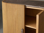 Aston Fluted Demilune Accent Cabinet