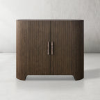 Aston Fluted Demilune Accent Cabinet