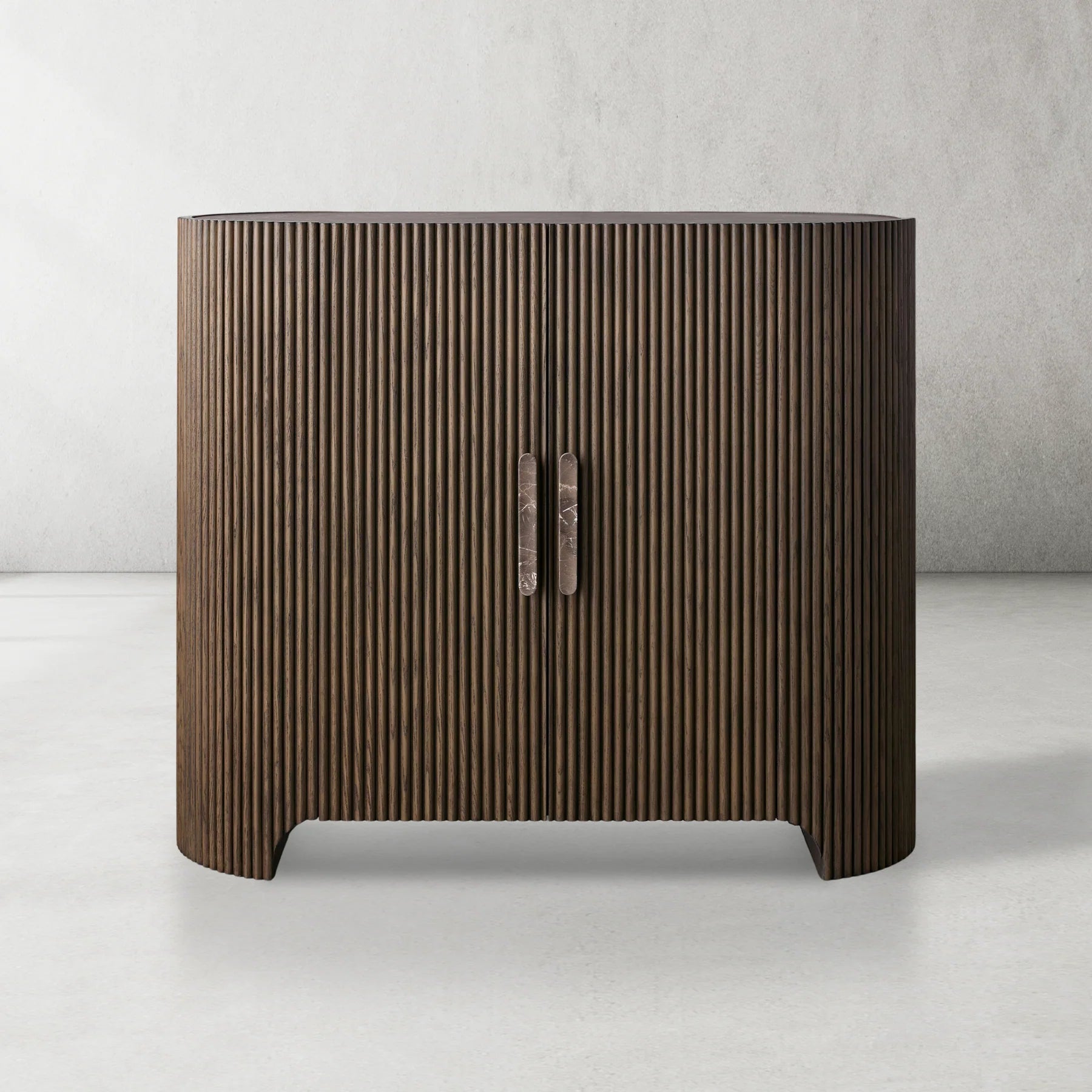 Aston Fluted Demilune Accent Cabinet