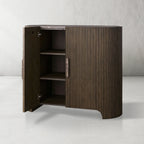 Aston Fluted Demilune Accent Cabinet
