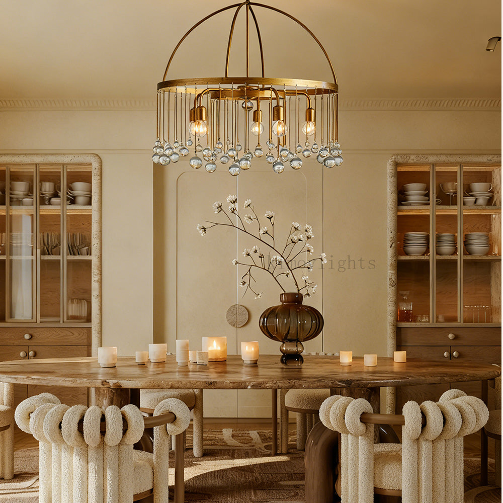 Aubluxe Round Two-Tier Chandelier