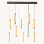 Audubon Alabaster Linear Chandelier 54"