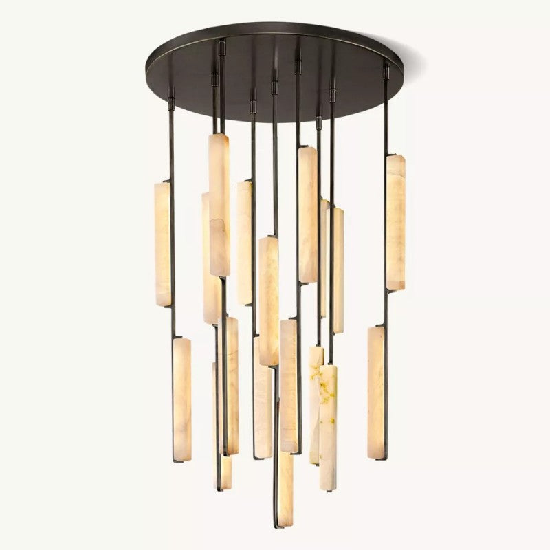 Audubon Alabaster Round Chandelier 40"