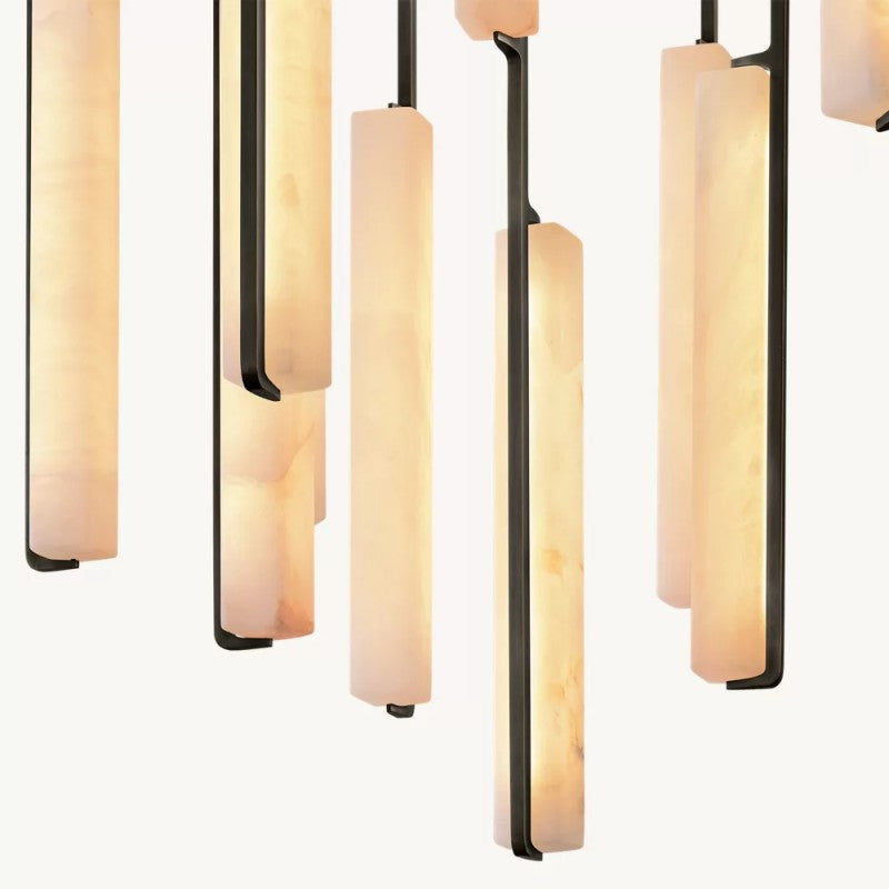 Audubon Alabaster Round Chandelier 56"