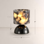 AuraVessel Cylindrical Marble Glow Accent Lamp