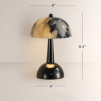 AuraVessel Dome-Shade Marble Table Lamp