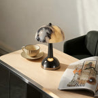 AuraVessel Dome-Shade Marble Table Lamp