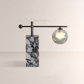 AuraVessel Marble-Base Balance Arm Globe Table Lamp