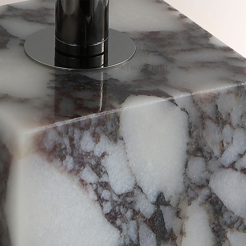 AuraVessel Marble-Base Balance Arm Globe Table Lamp