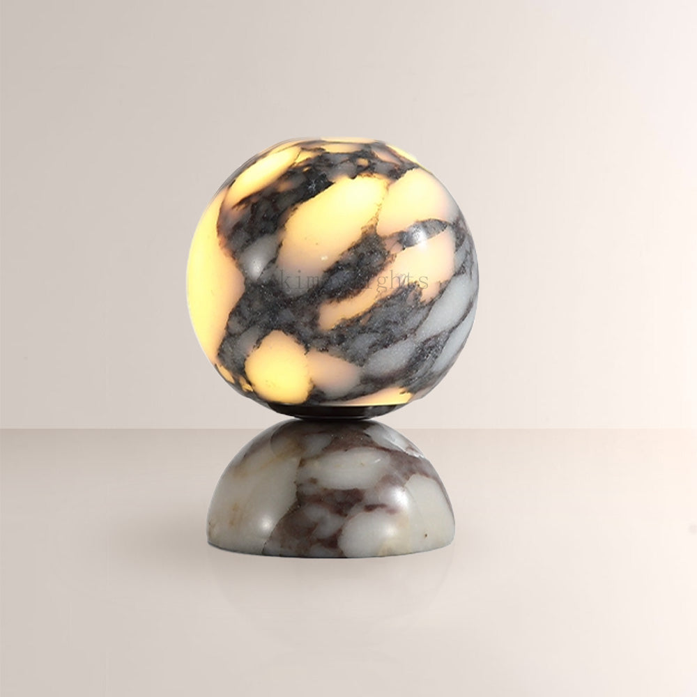 AuraVessel Sphere Dome Marble Accent Lamp